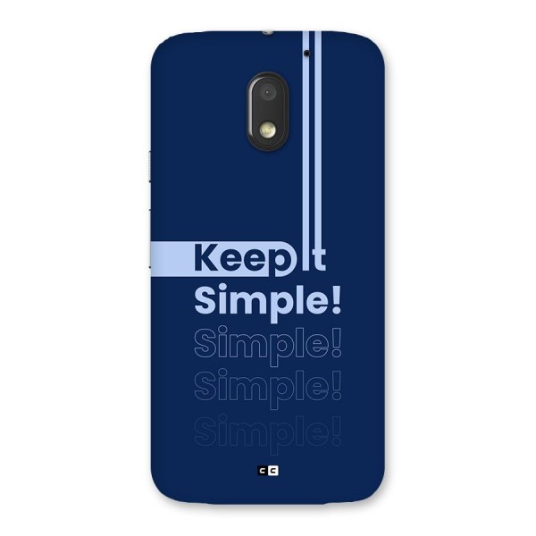 Keep It Simple Back Case for Moto E3 Power