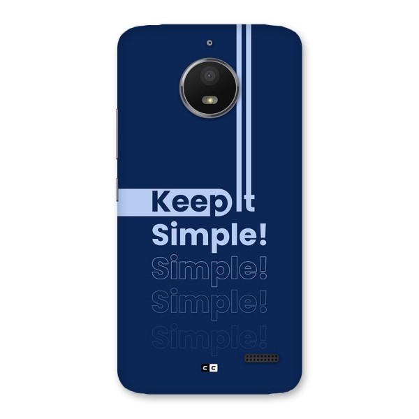 Keep It Simple Back Case for Moto E4