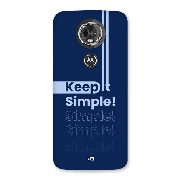 Keep It Simple Back Case for Moto E5 Plus