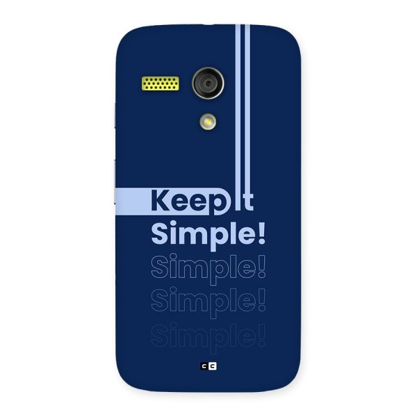 Keep It Simple Back Case for Moto G