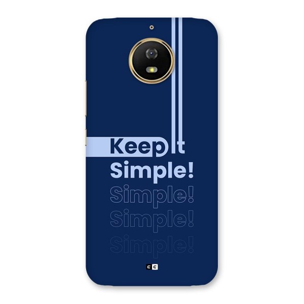 Keep It Simple Back Case for Moto G5s