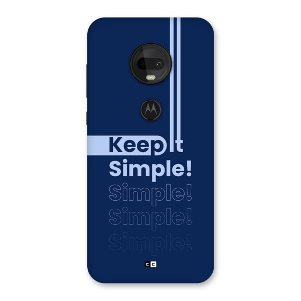 Keep It Simple Back Case for Moto G7