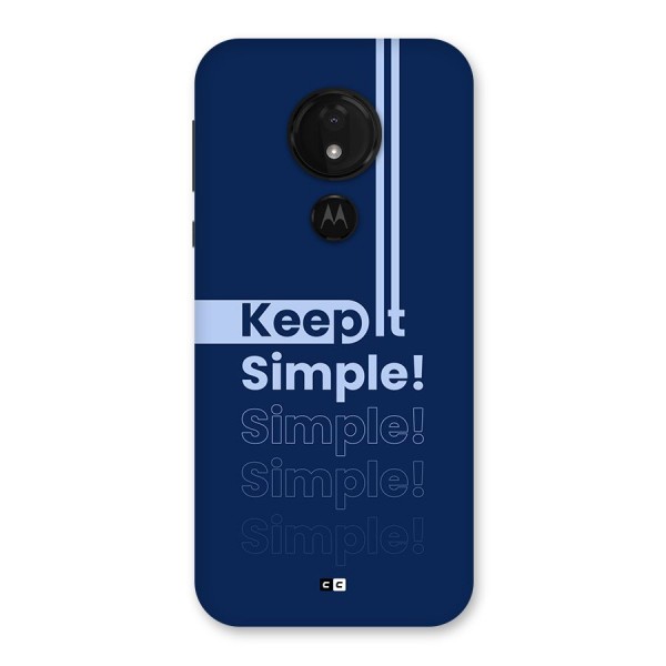 Keep It Simple Back Case for Moto G7 Power