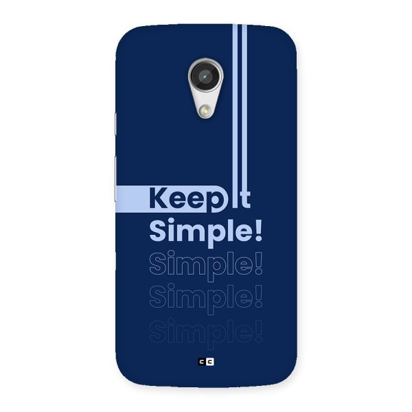 Keep It Simple Back Case for Moto G 2nd Gen