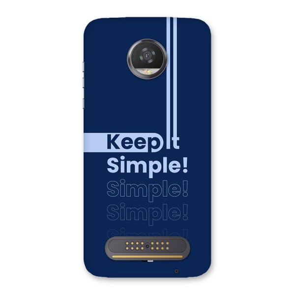 Keep It Simple Back Case for Moto Z2 Play