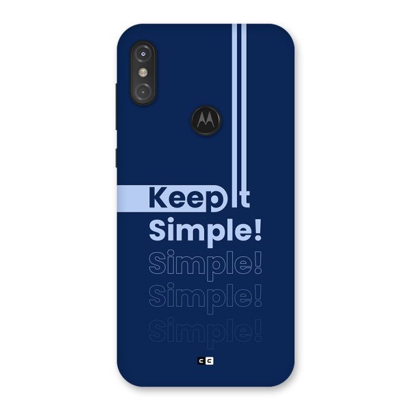 Keep It Simple Back Case for Motorola One Power