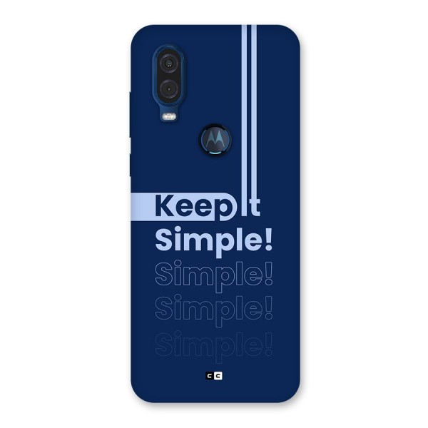 Keep It Simple Back Case for Motorola One Vision