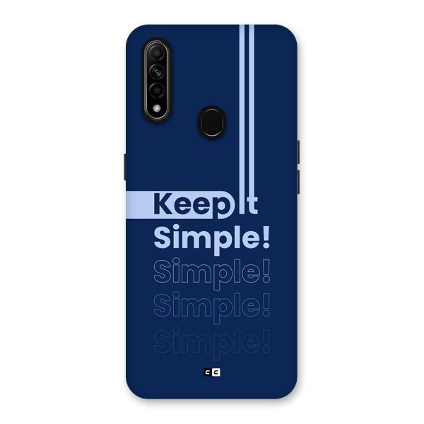 Keep It Simple Back Case for Oppo A31