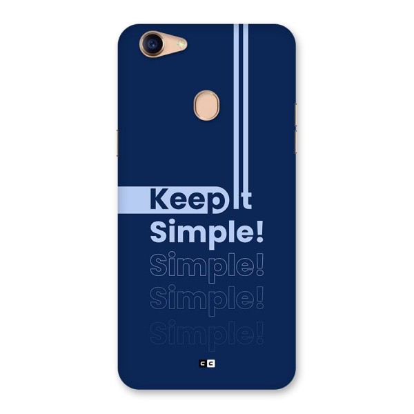 Keep It Simple Back Case for Oppo F5