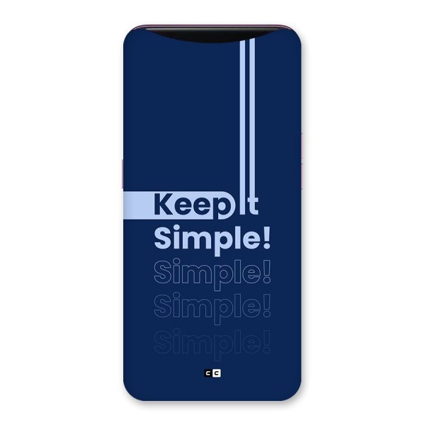 Keep It Simple Back Case for Oppo Find X