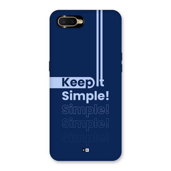 Keep It Simple Back Case for Oppo K1