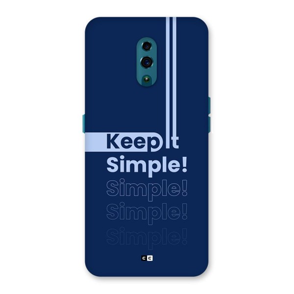 Keep It Simple Back Case for Oppo Reno