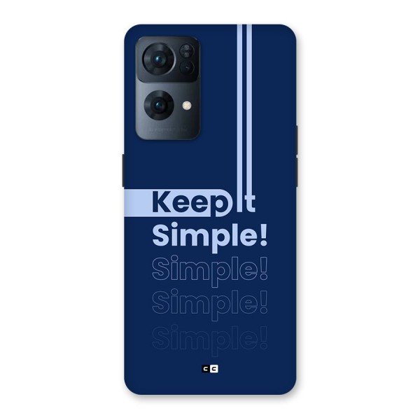 Keep It Simple Back Case for Oppo Reno7 Pro 5G