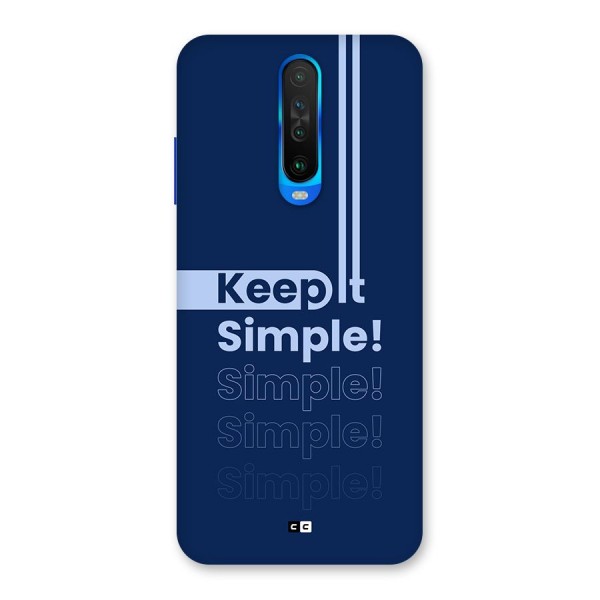 Keep It Simple Back Case for Poco X2