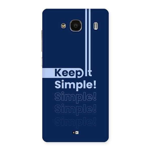 Keep It Simple Back Case for Redmi 2