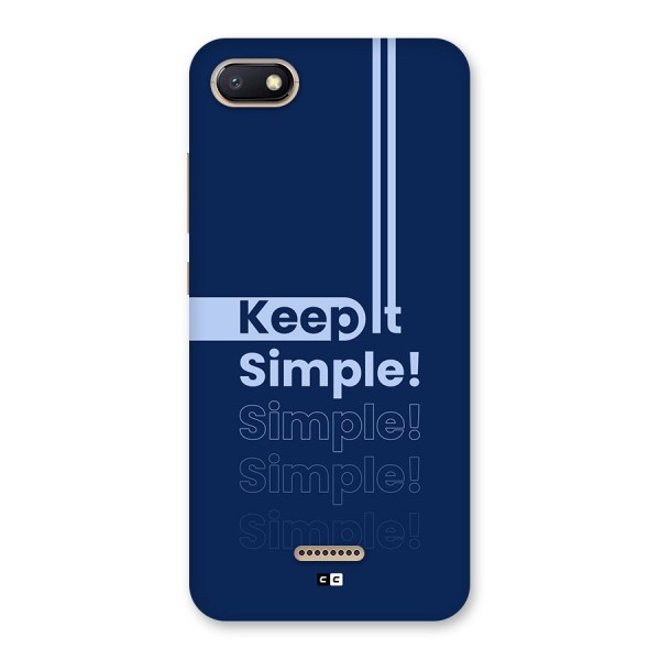 Keep It Simple Back Case for Redmi 6A