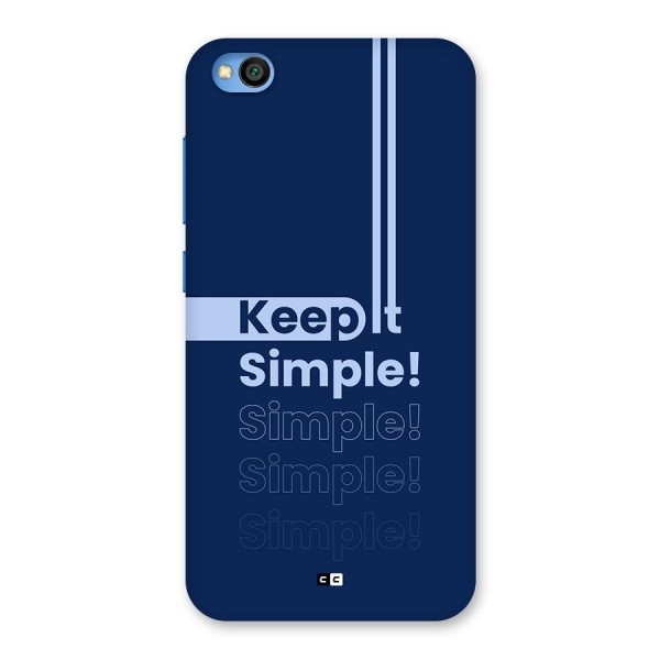 Keep It Simple Back Case for Redmi Go