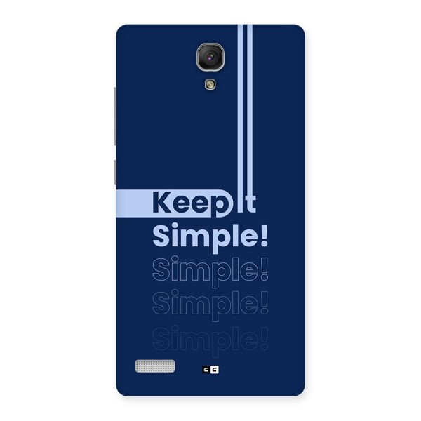 Keep It Simple Back Case for Redmi Note