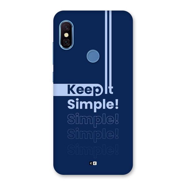 Keep It Simple Back Case for Redmi Note 6 Pro