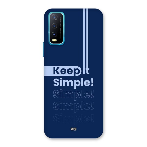 Keep It Simple Back Case for Vivo Y20A