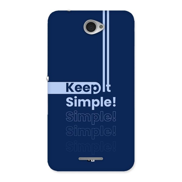 Keep It Simple Back Case for Xperia E4