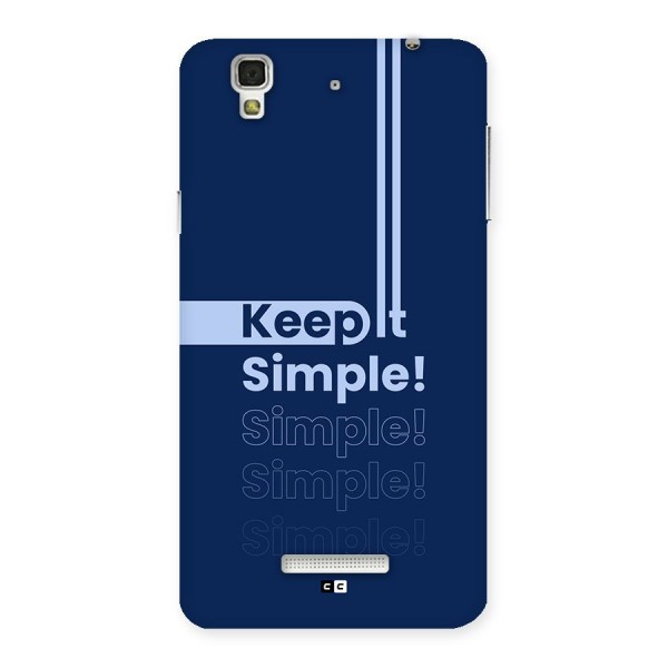 Keep It Simple Back Case for YU Yureka Plus