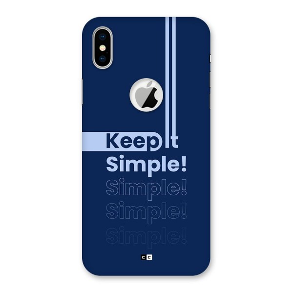 Keep It Simple Back Case for iPhone XS Logo Cut