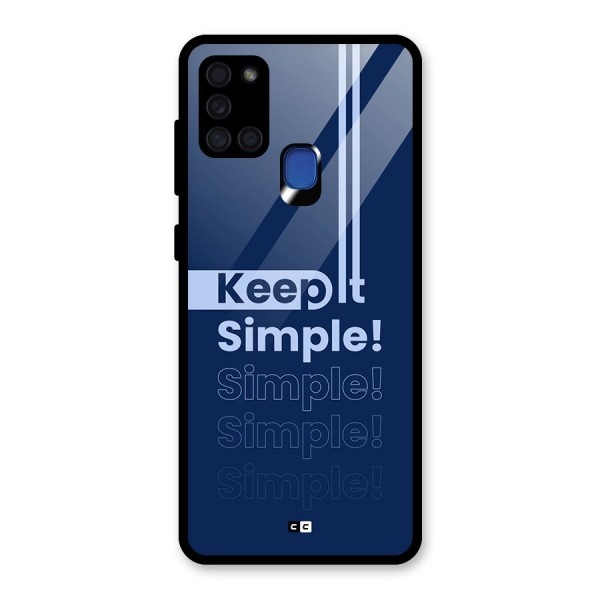 Keep It Simple Glass Back Case for Galaxy A21s