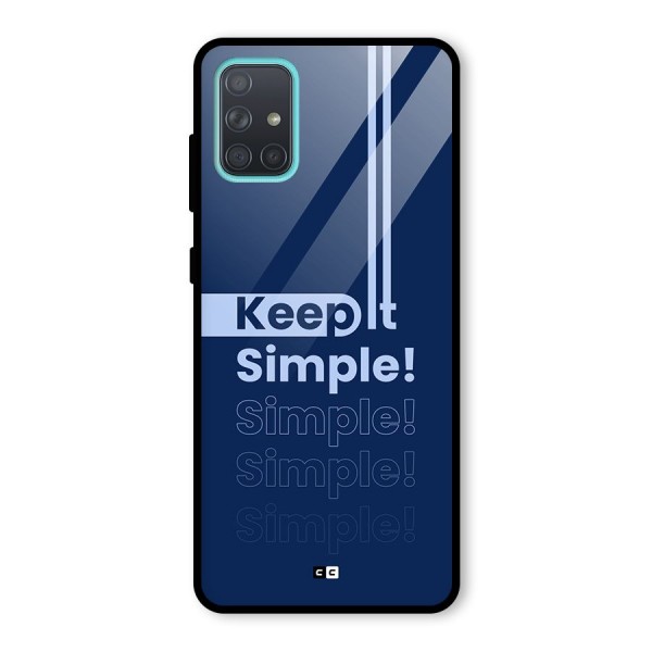 Keep It Simple Glass Back Case for Galaxy A71