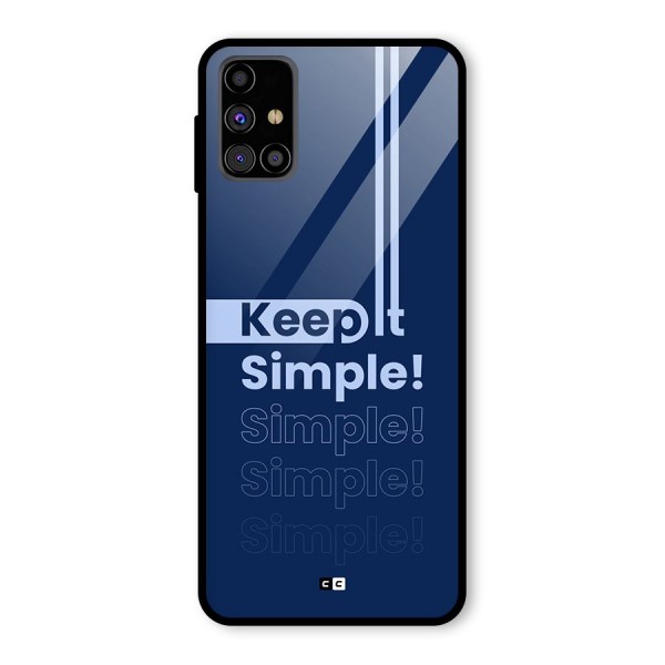 Keep It Simple Glass Back Case for Galaxy M31s