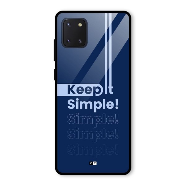 Keep It Simple Glass Back Case for Galaxy Note 10 Lite