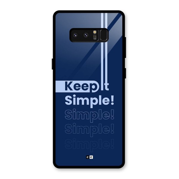 Keep It Simple Glass Back Case for Galaxy Note 8