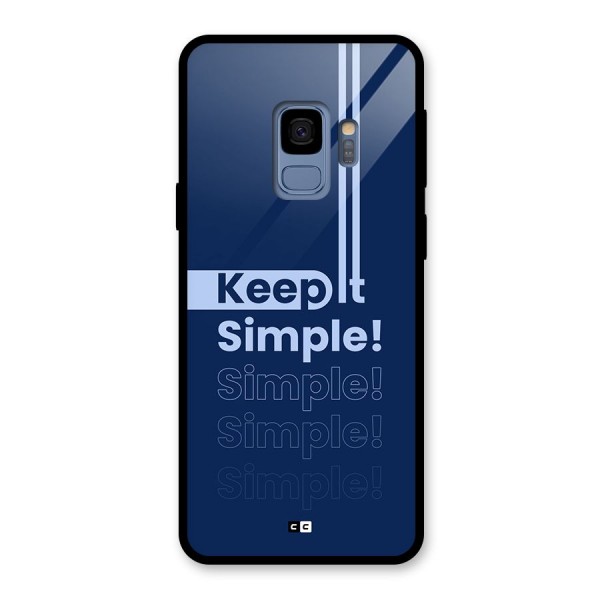 Keep It Simple Glass Back Case for Galaxy S9