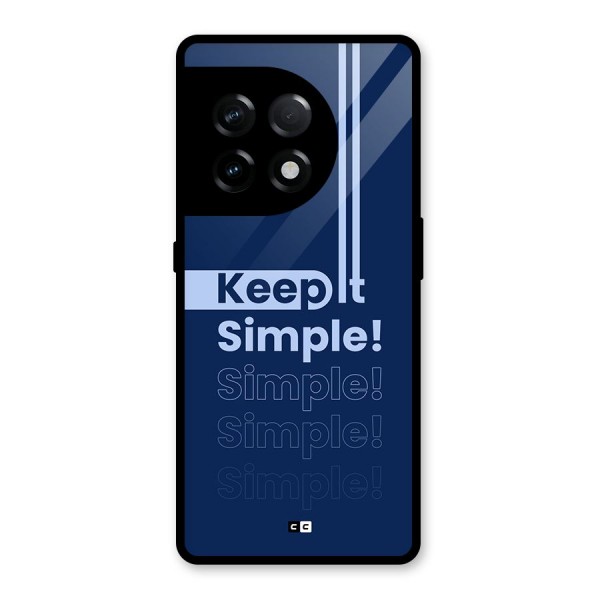 Keep It Simple Glass Back Case for OnePlus 11R