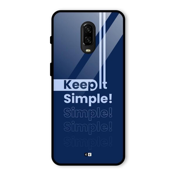 Keep It Simple Glass Back Case for OnePlus 6T