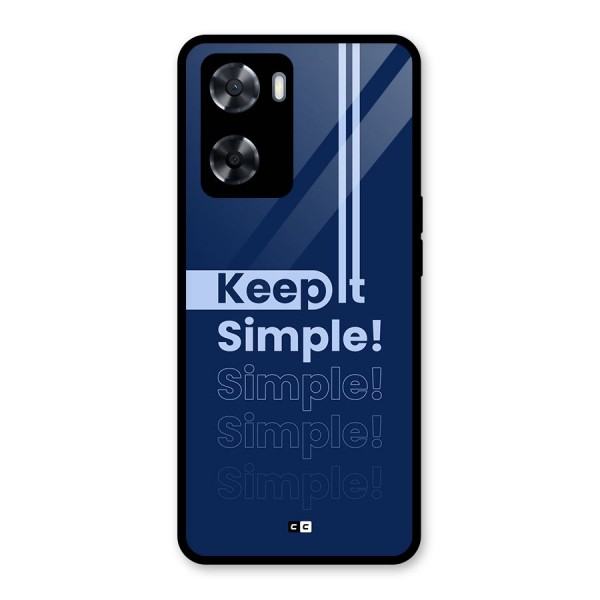 Keep It Simple Glass Back Case for Oppo A57 2022