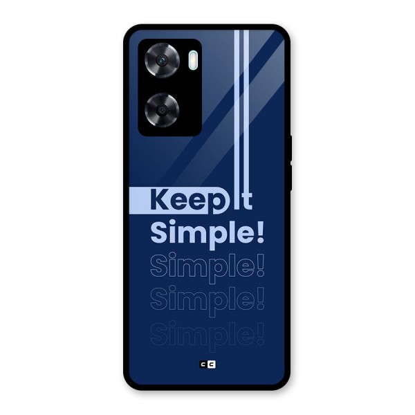 Keep It Simple Glass Back Case for Oppo A77