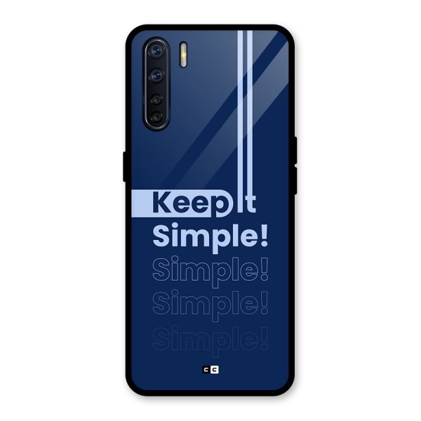 Keep It Simple Glass Back Case for Oppo F15