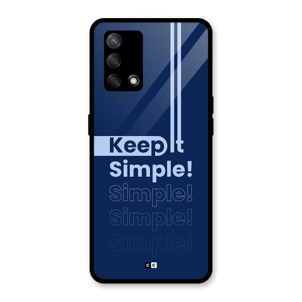 Keep It Simple Glass Back Case for Oppo F19