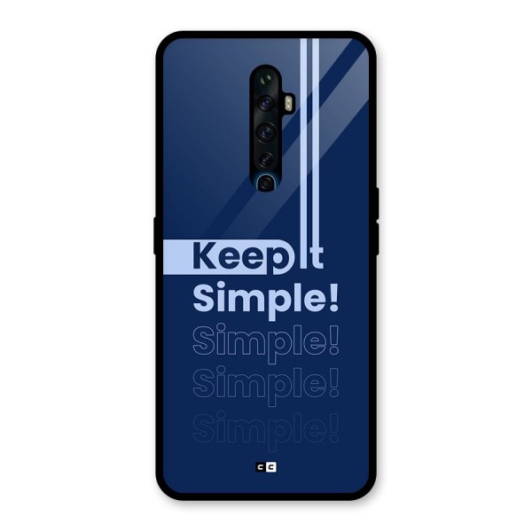 Keep It Simple Glass Back Case for Oppo Reno2 F