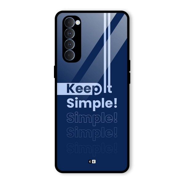 Keep It Simple Glass Back Case for Oppo Reno4 Pro