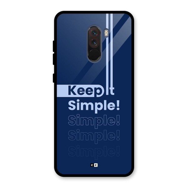 Keep It Simple Glass Back Case for Poco F1