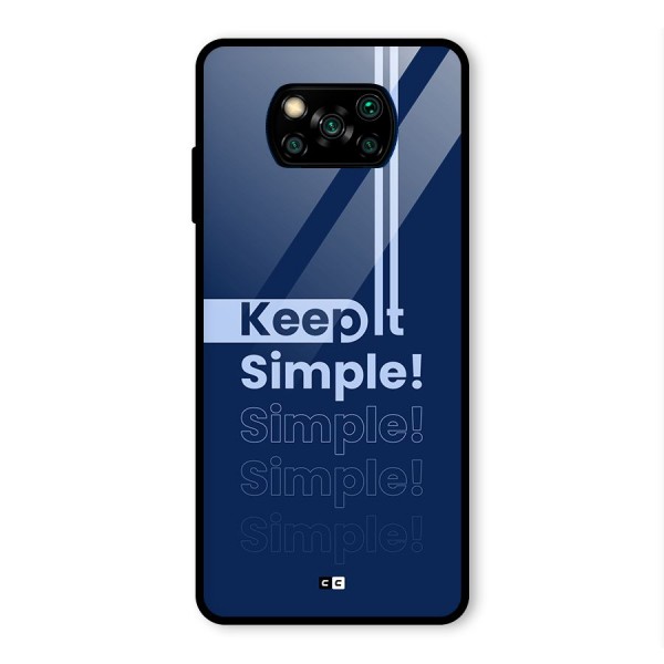 Keep It Simple Glass Back Case for Poco X3 Pro