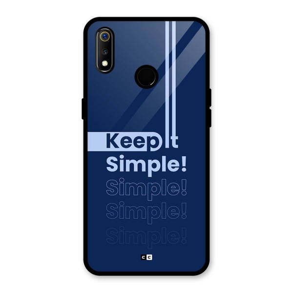 Keep It Simple Glass Back Case for Realme 3