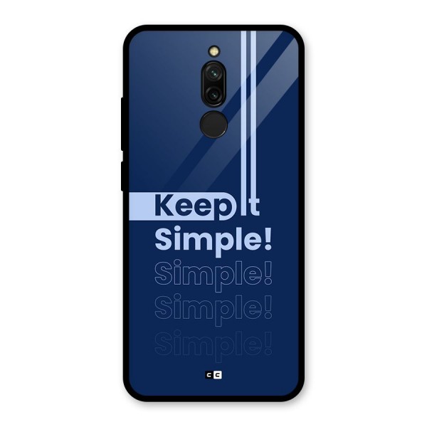 Keep It Simple Glass Back Case for Redmi 8