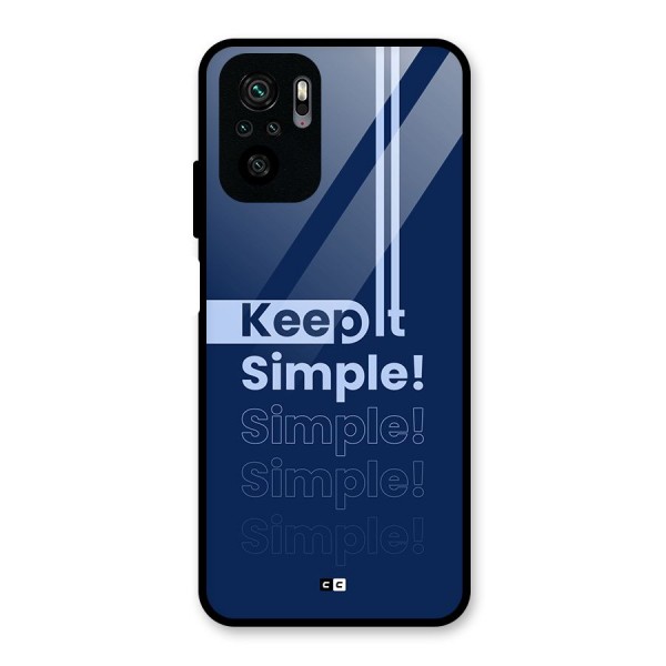 Keep It Simple Glass Back Case for Redmi Note 10