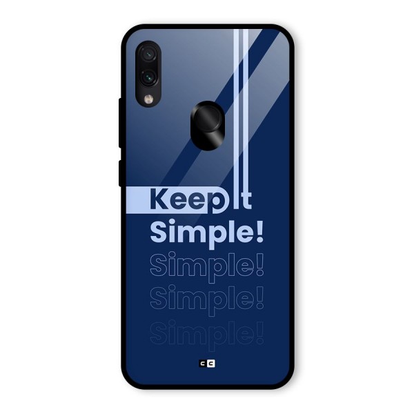 Keep It Simple Glass Back Case for Redmi Note 7