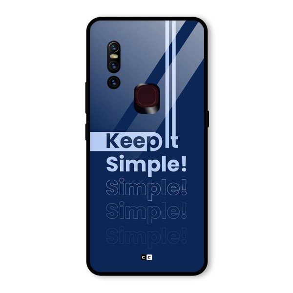 Keep It Simple Glass Back Case for Vivo V15