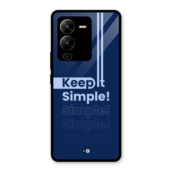 Keep It Simple Glass Back Case for Vivo V25 Pro