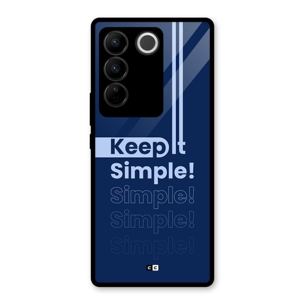 Keep It Simple Glass Back Case for Vivo V27 Pro